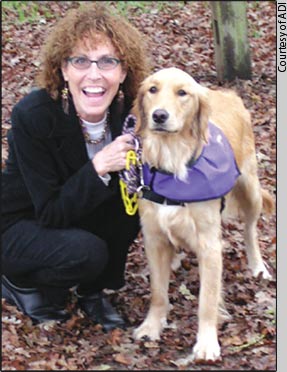 Hutchins and her puppy raiser, Judy Fridono